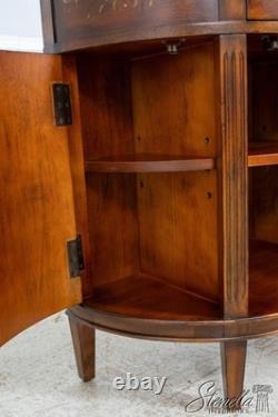 69897 ETHAN ALLEN Cherry Paint Decorated Demilune Commode