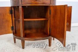 69897 ETHAN ALLEN Cherry Paint Decorated Demilune Commode