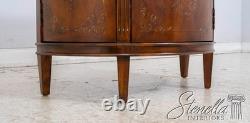 69897 ETHAN ALLEN Cherry Paint Decorated Demilune Commode
