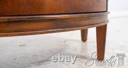 69897 ETHAN ALLEN Cherry Paint Decorated Demilune Commode