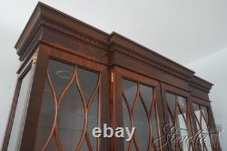 72078 BAKER Mahogany 2 Piece Breakfront China Display Cabinet