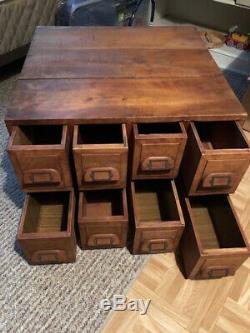 8-DRAWER Library Card Catalog Cabinet
