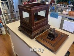 A Beautiful Vintage Black Forest Liquor Cabinet. Stunning