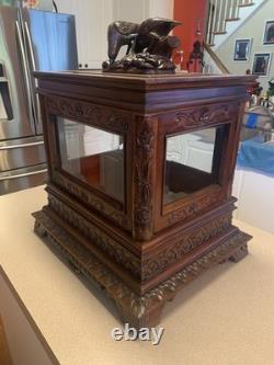 A Beautiful Vintage Black Forest Liquor Cabinet. Stunning