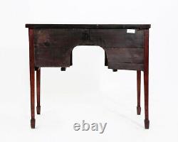 A George III Style Banded Mahogany Dressing Table