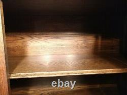 AMAZING CONDITION! Antique Quarter Sawn Oak Curio Cabinet Bookcase Glass