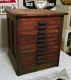 Antique 10 Drawer Hamilton Printer Cabinet Early 1900's