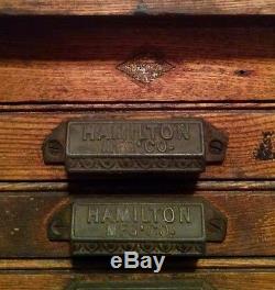 ANTIQUE 10 DRAWER HAMILTON PRINTER CABINET EARLY 1900's