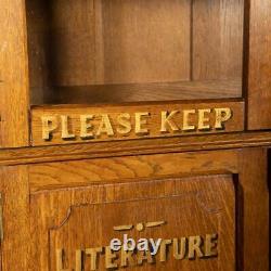 ANTIQUE 19thC ENGLISH OAK PAIR OF ESTATE LIBRARY CABINETS c. 1890