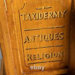 ANTIQUE 19thC ENGLISH OAK PAIR OF ESTATE LIBRARY CABINETS c. 1890