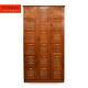 Antique 20thc English Mahogany Angling Club Lockers C. 1930