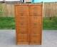 Antique Arts & Crafts Oak 8 Drawer Filing Cabinet Mission Industrial Office