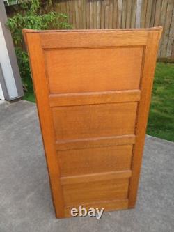 ANTIQUE Arts & Crafts OAK 8 DRAWER FILING CABINET Mission INDUSTRIAL Office