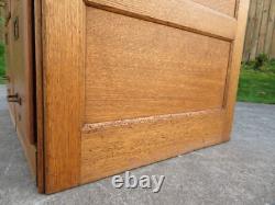 ANTIQUE Arts & Crafts OAK 8 DRAWER FILING CABINET Mission INDUSTRIAL Office