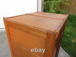 ANTIQUE Arts & Crafts OAK 8 DRAWER FILING CABINET Mission INDUSTRIAL Office