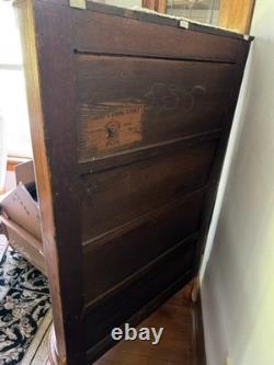 ANTIQUE EBERT'S CHINA CLOSET Tiger Oak