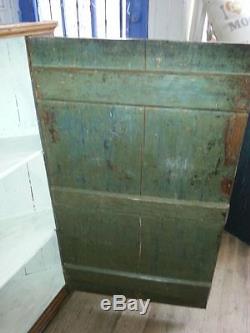 Antique English Pine Corner Cabinet Standing Or Hanging Large 45