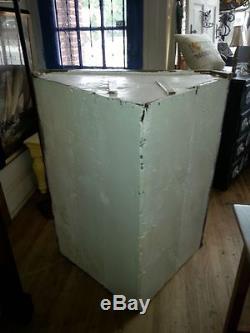Antique English Pine Corner Cabinet Standing Or Hanging Large 45