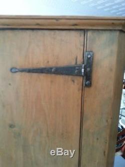 Antique English Pine Corner Cabinet Standing Or Hanging Large 45