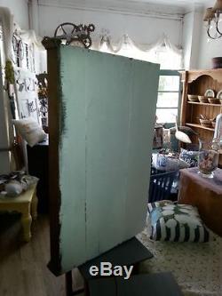 Antique English Pine Corner Cabinet Standing Or Hanging Large 45