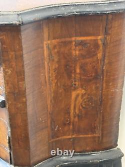 ANTIQUE French Italian burl wood cabinet 1800s bed side table stand