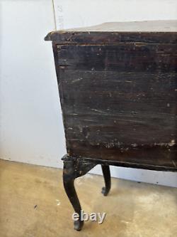 ANTIQUE French Italian burl wood cabinet 1800s bed side table stand