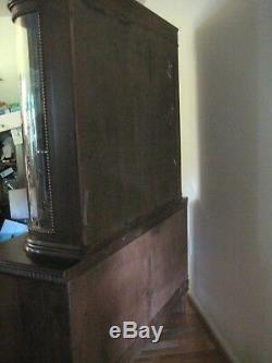 ANTIQUE GERMAN CARVED CREDENZA SIDEBOARD CHINA CABINET CUPBOARD Furniture