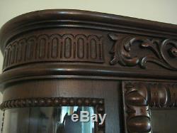 ANTIQUE GERMAN CARVED CREDENZA SIDEBOARD CHINA CABINET CUPBOARD Furniture