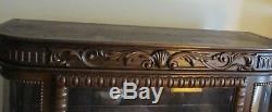 ANTIQUE GERMAN CARVED CREDENZA SIDEBOARD CHINA CABINET CUPBOARD Furniture