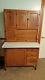 Antique Hoosier Cabinet Withenamel Top, Sifter, Primitive Kitchen