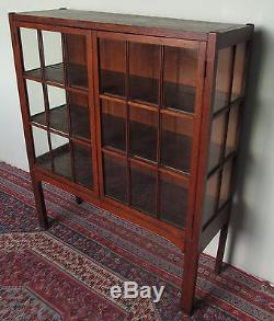 Antique Mission Oak China Cabinet In Lovely Original Finish
