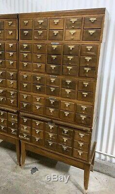 ANTIQUE REMINGTON RAND 7 PIECE STACKING LIBRARY CARD CATALOG Will Ship