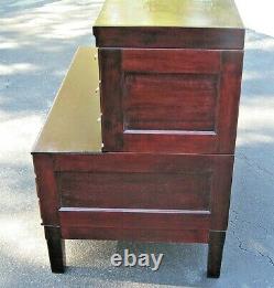 ANTIQUE SHAW WALKER Stacking MAHOGANY & OAK CARD MAP FLAT FILE FILING CABINET