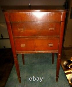 ANTIQUE Vintage UNIQUE PERFECT SEWING PIPE CIGAR CABINET & CONTENTS VG READ