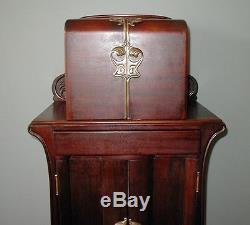 Art Nouveau Liquor Cabinet / Humidor / Gentleman's Entertainment Mahogany Chest