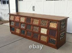 Aafa Antique Early General Country Store 21 Drawer Seed Bean Counter Advertising