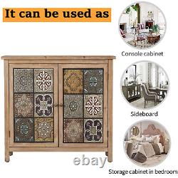 Accent Cabinet Storage Buffet Sideboard with Doors for Living Room Entryway