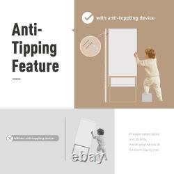 Accent Cabinet with 2 Doors Openwork Carved Storage Cabinet Sideboard Buffet White