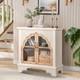 Accent Cabinet With Glass Doors Storage Display Cabinet For Living Room Entryway