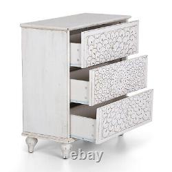 Accent Storage Cabinet with 3 Drawers Chest for Living Room Entryway Cabinet