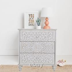 Accent Storage Cabinet with 3 Drawers Chest for Living Room Entryway Cabinet