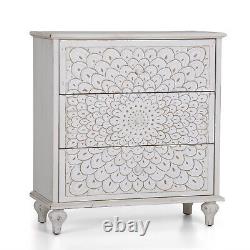 Accent Storage Cabinet with 3 Drawers Chest for Living Room Entryway Cabinet