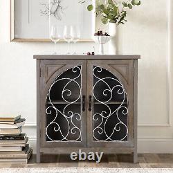 Accent Storage Cabinet with Door Farmhouse Sideboard Buffet Living Room Cabint