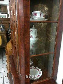 Alter Wurzelholz Kabinettschrank Aufsatzschrank Schrank Vitrine Barock Rokoko