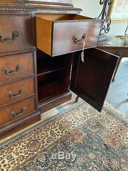 Amazig Antique Mahogany Breakfront with fold down secretary drawer