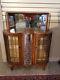 Amazing Antique Mcm Art Deco Dry Bar Mirrored Liquor Cabinet Bar Etched Retro