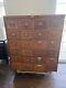 Amazing Antique Quartersawn Oak File Cabinet Apothecary Card Catalog Library