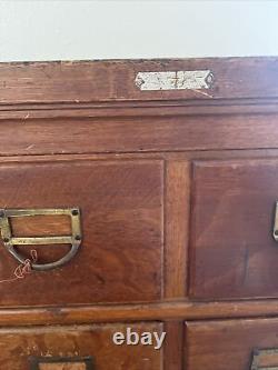 Amazing Antique quartersawn oak file cabinet apothecary card catalog library