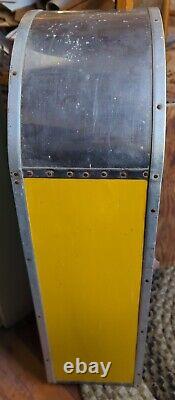 Amazing Mid Century Metal Arched Wll Cabinet Speckled Green & Yellow Color Retro