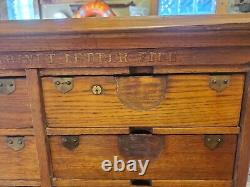 Amberg's Solid Oak Letter File Cabinet. Patented 1878